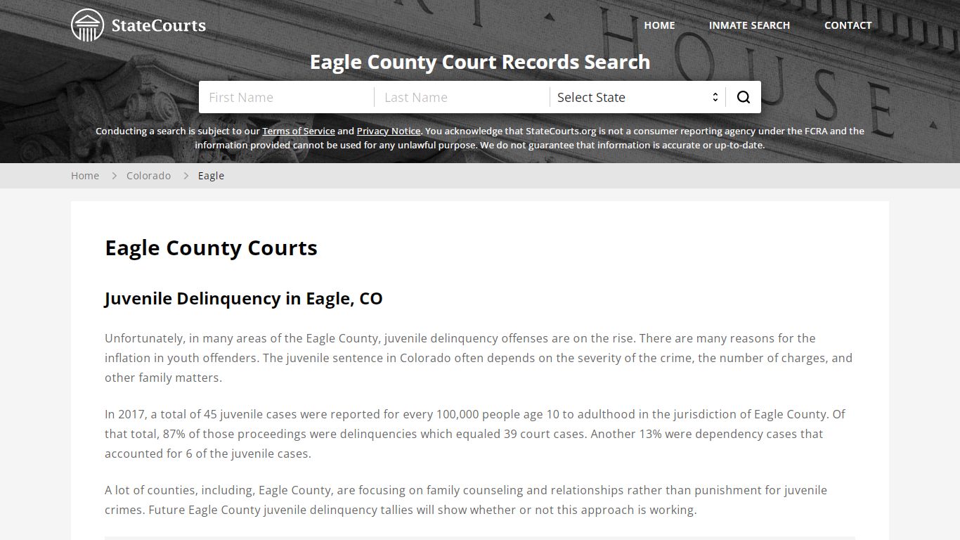 Eagle County, CO Courts - Records & Cases - StateCourts